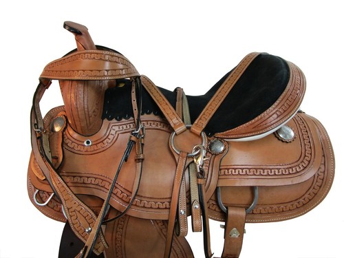 Western trail saddle - trail, horse